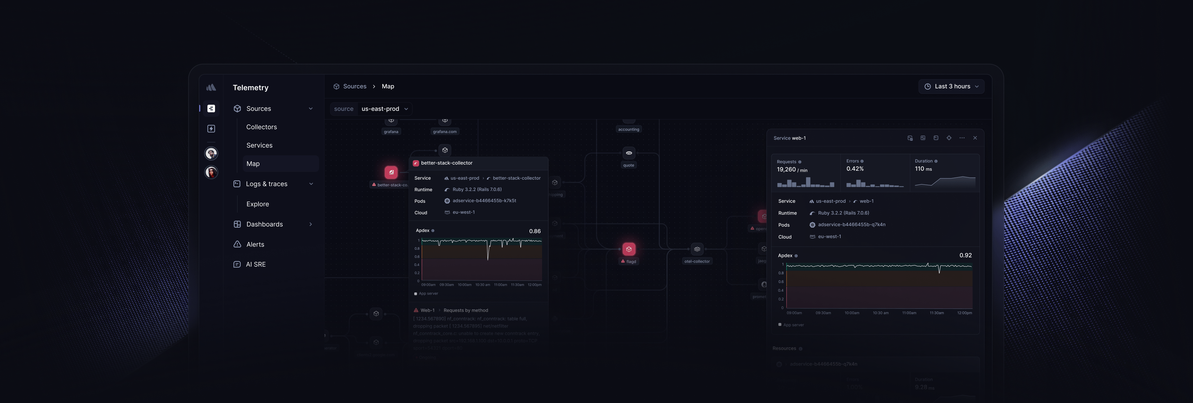 Screenshot of Better Stack interface