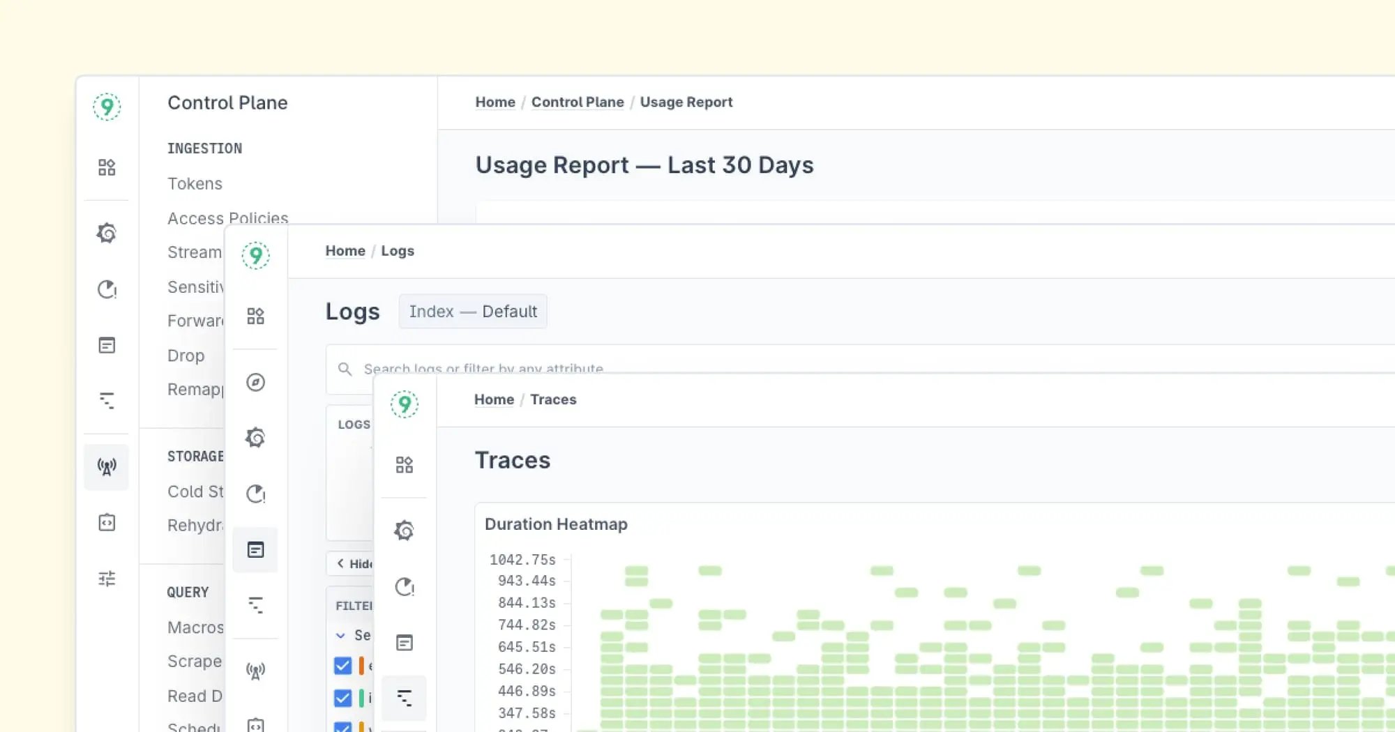 SCREENSHOT: Last9 Discover traces view showing distributed trace waterfall