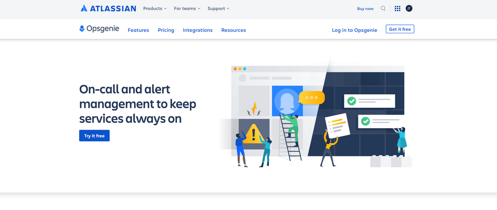 opsgenie homepage