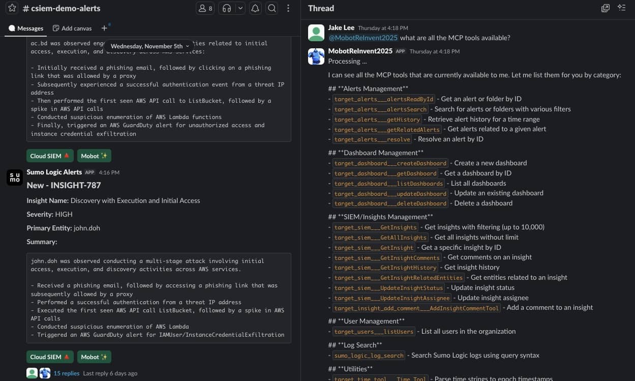 Screenshot of Sumo Logic Dojo AI 