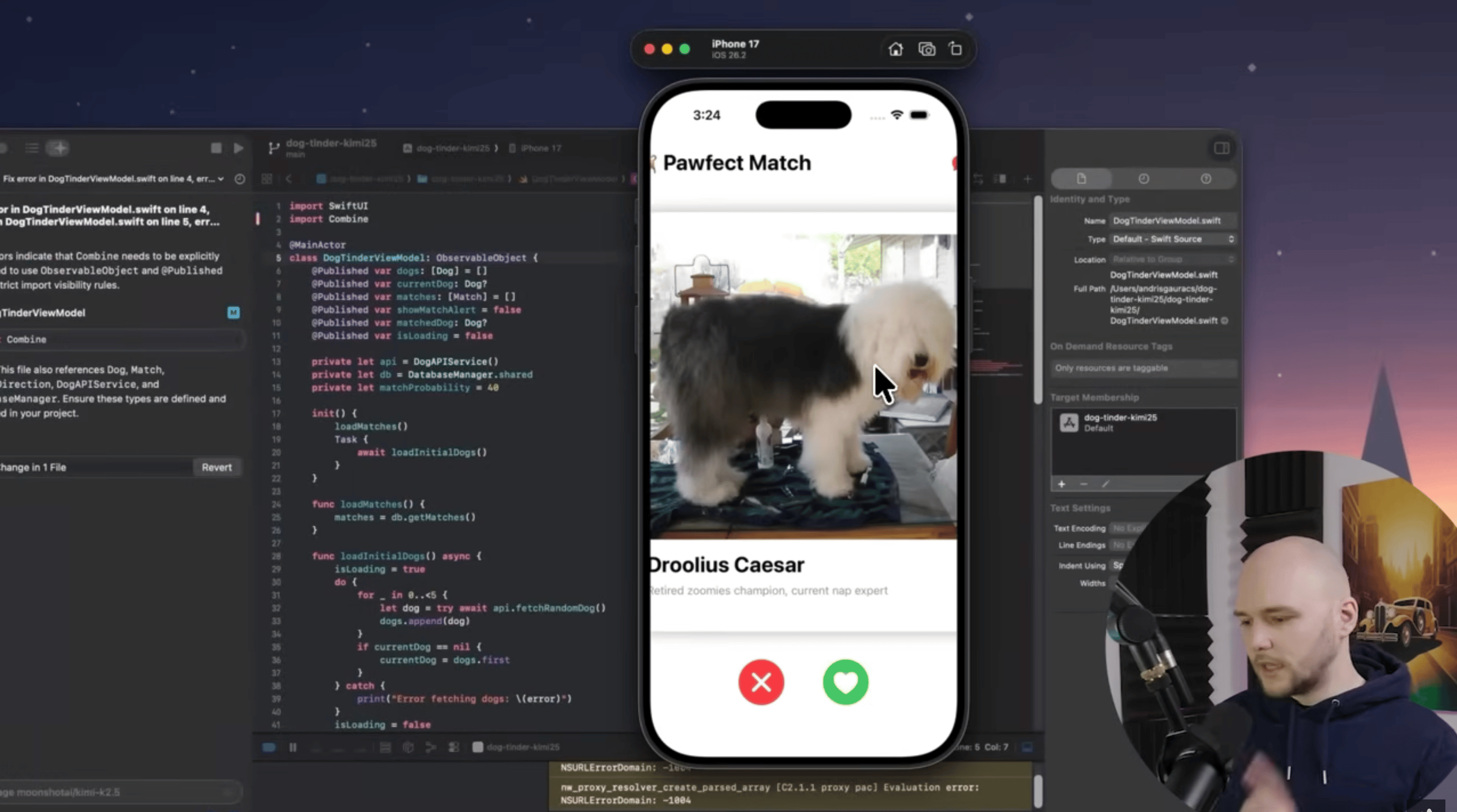 Screenshot of the kimi app