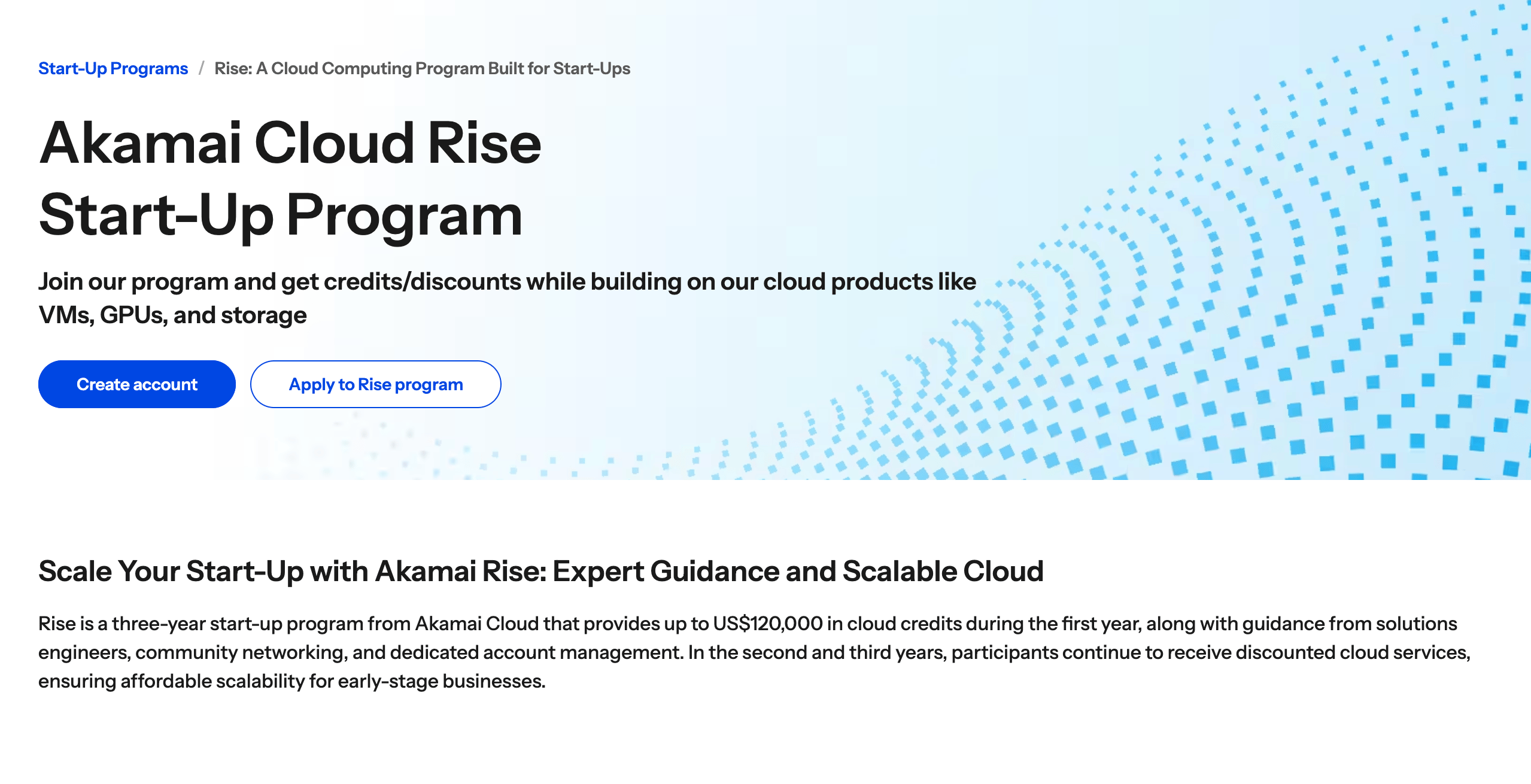 Akamai Cloud Rise three-year credit and discount structure
