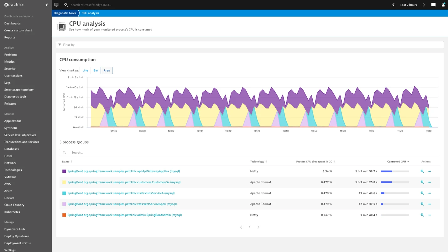 Dynatrace dash