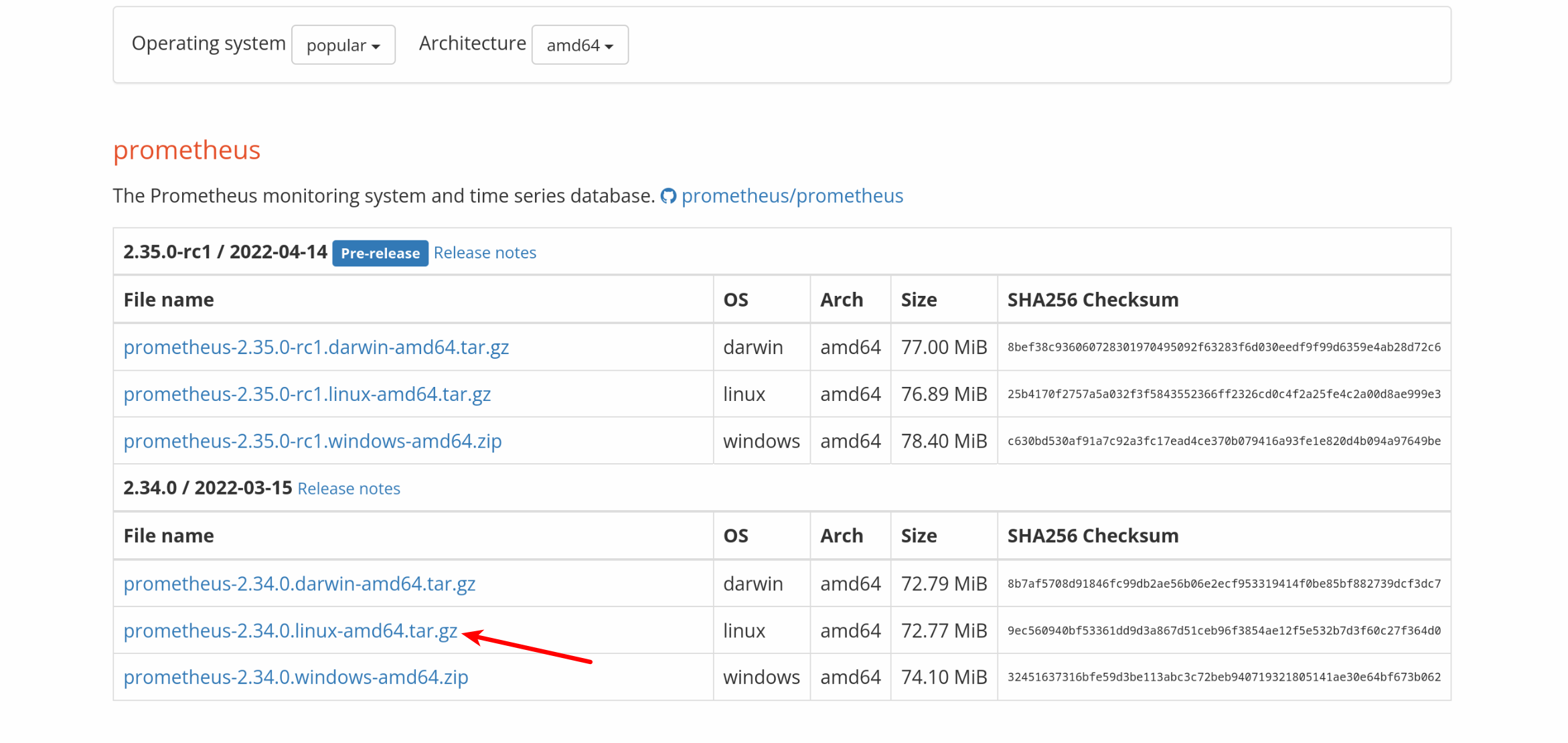 Prometheus download link
