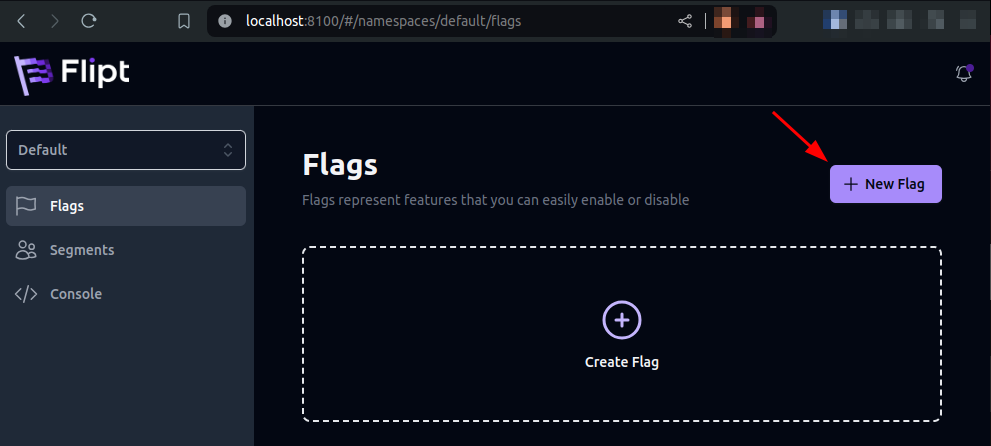 Flipt new flag button