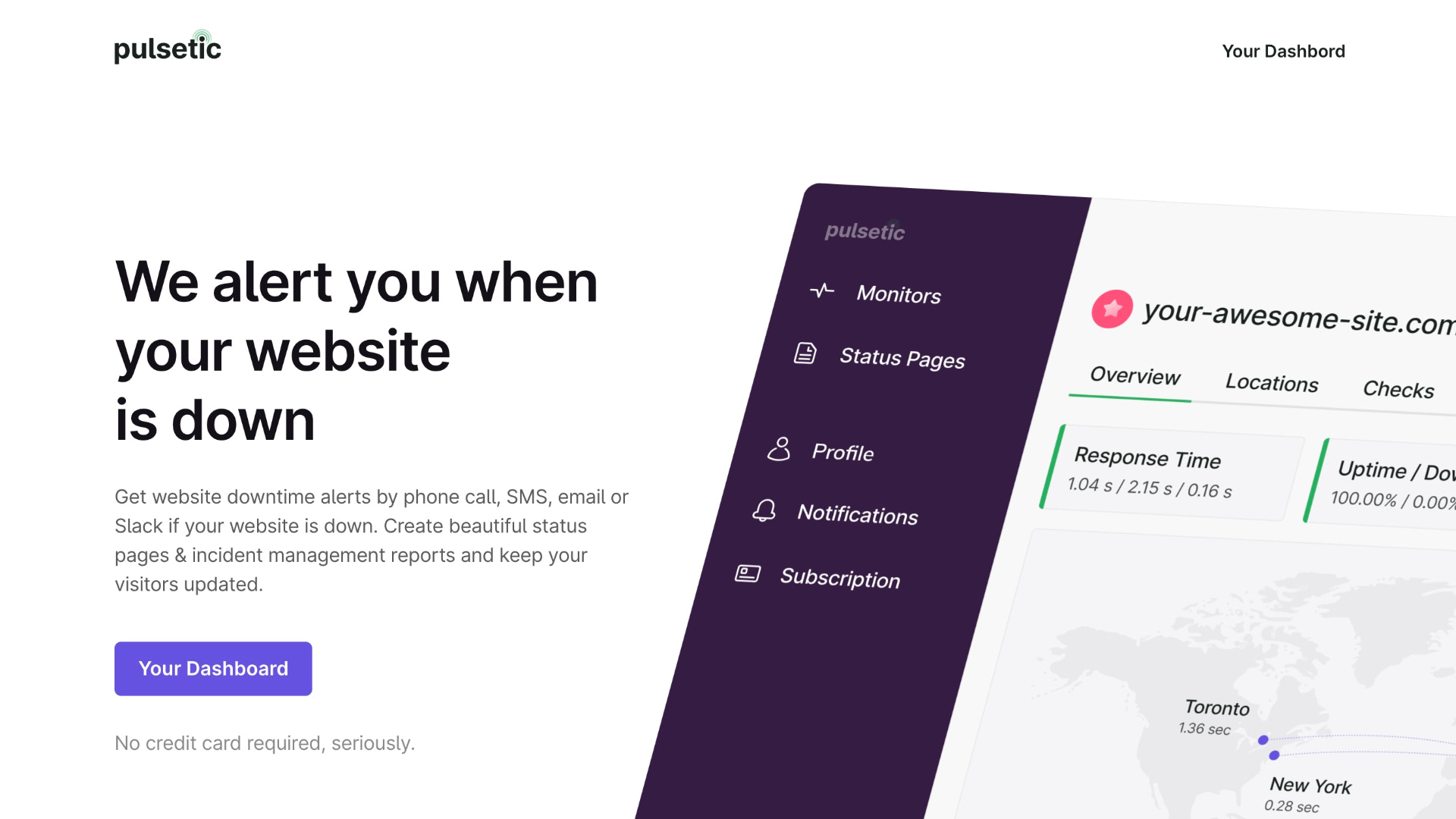 Screenshot of Pulsetic