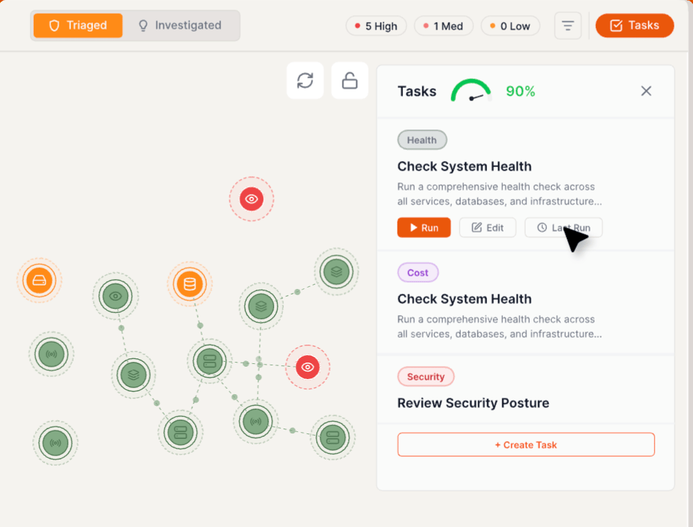 SCREENSHOT: NeuBird Hawkeye/Falcon Advanced Context Map