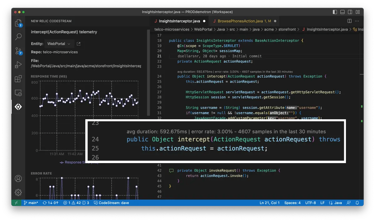 New Relic CodeStream