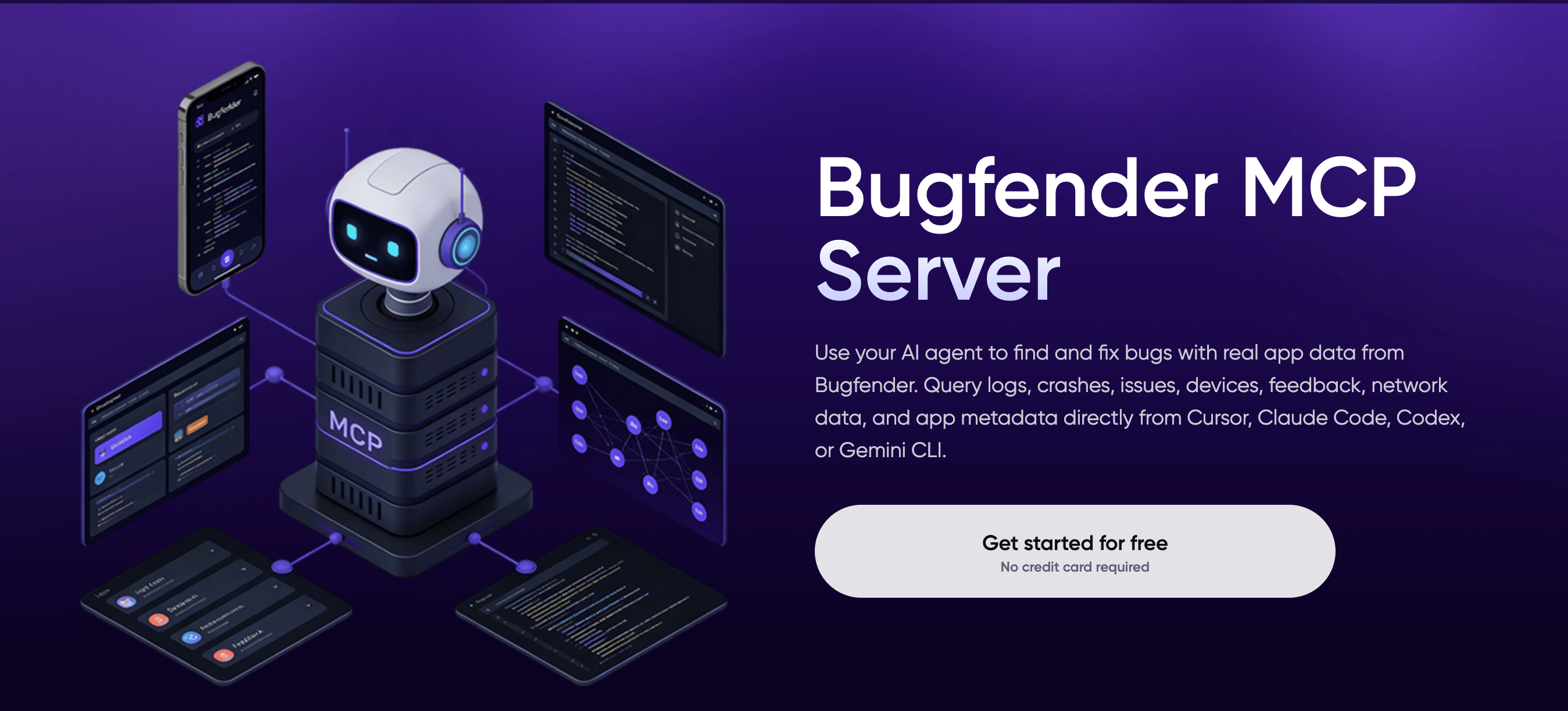 Screenshot of Bugfender: MCP server