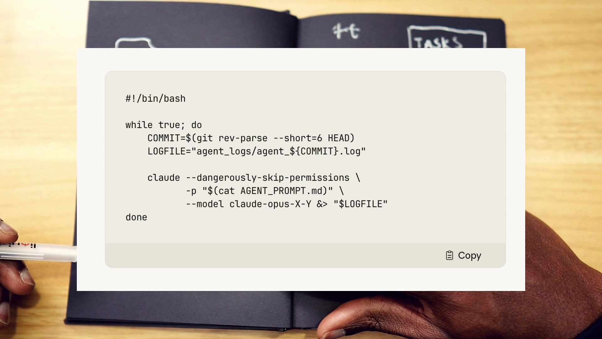 The bash script for the RALPH loop shown in the video.
