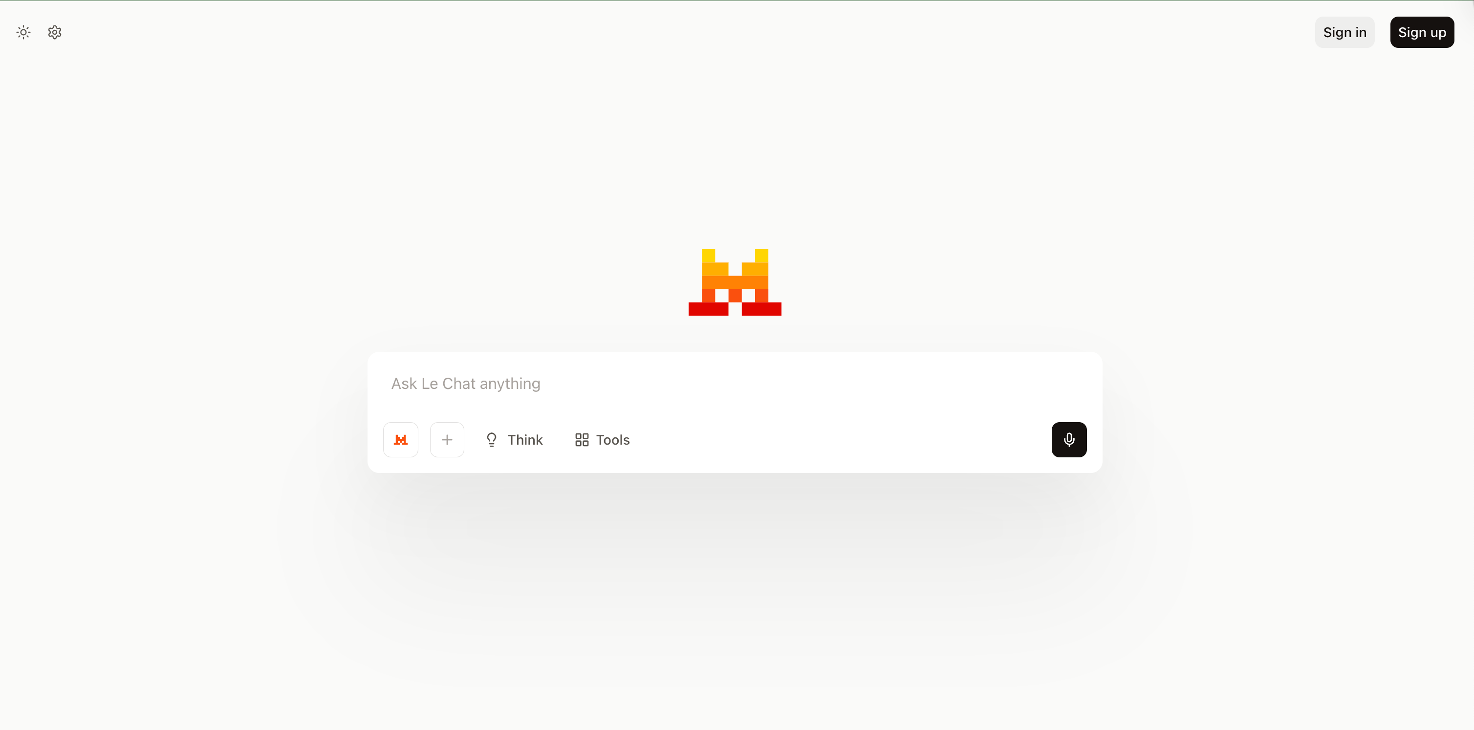 Screenshot of Mistral AI