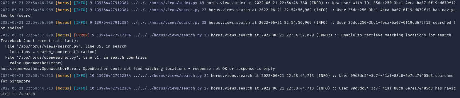 Logtail Concurrent User Logs