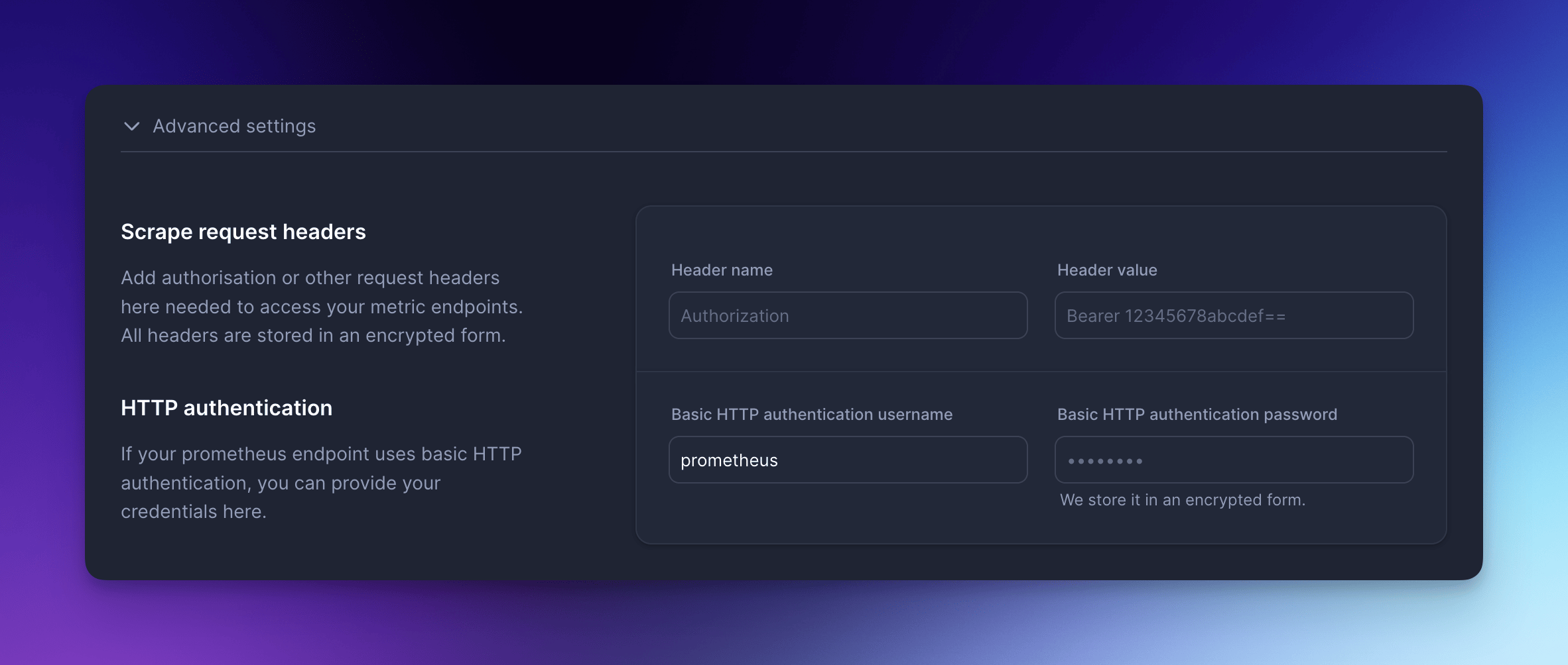Fill in basic auth in Better Stack