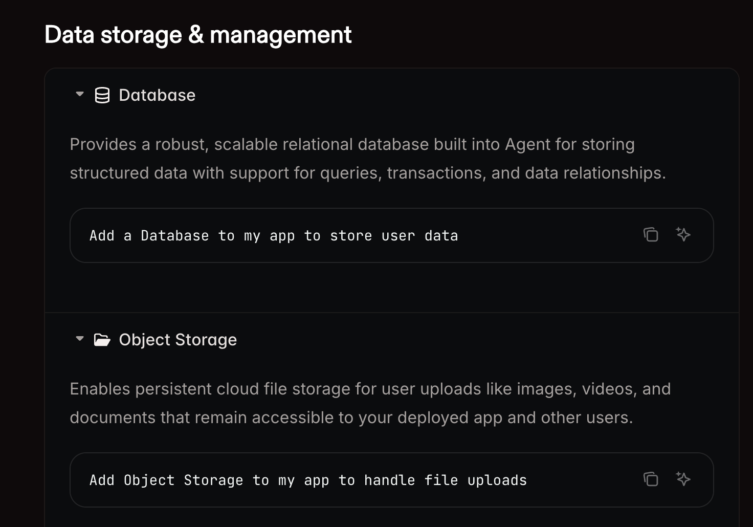 Screenshot of Replit's integration capabilities