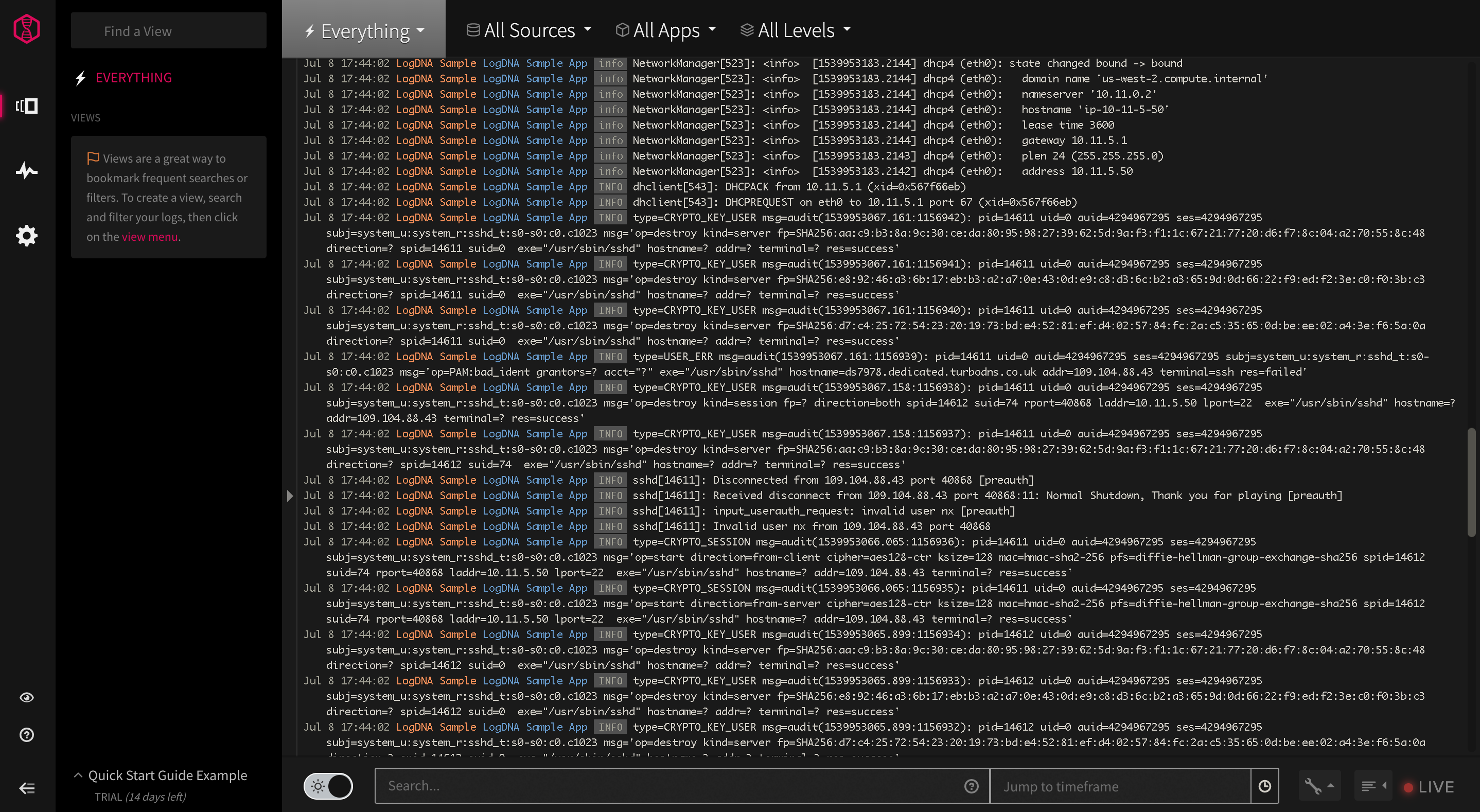 Loggly Live Tail: tail -f for the Cloud Era