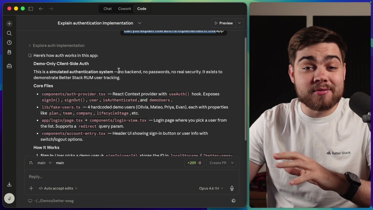Typical verbose output from Claude Code before applying the Caveman skill