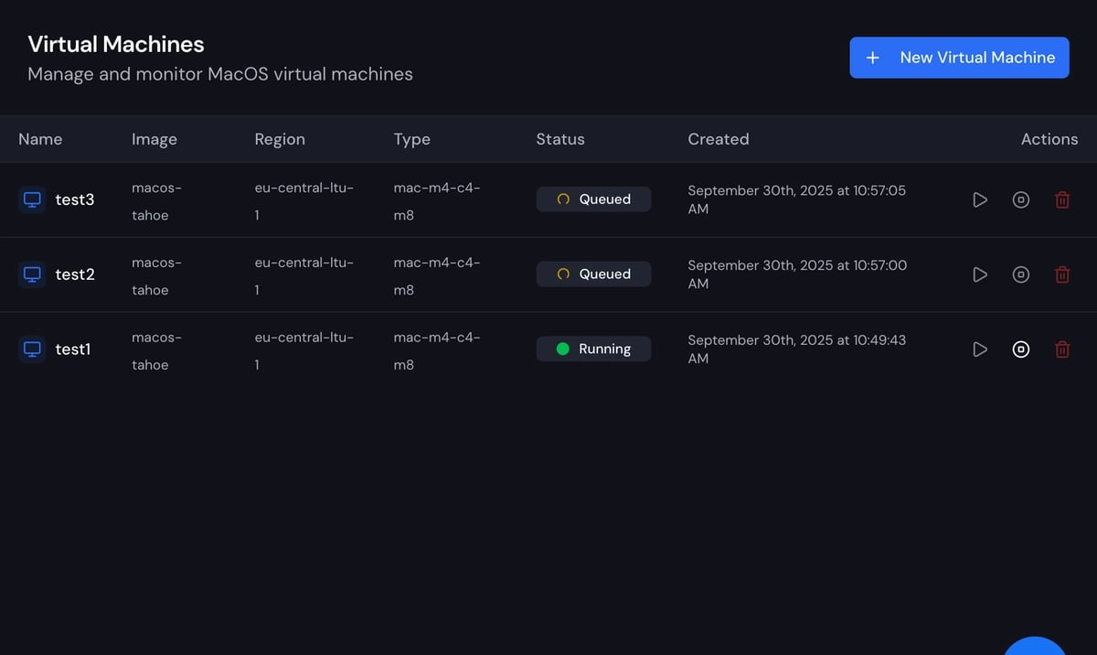 Screenshot of GetMac UI