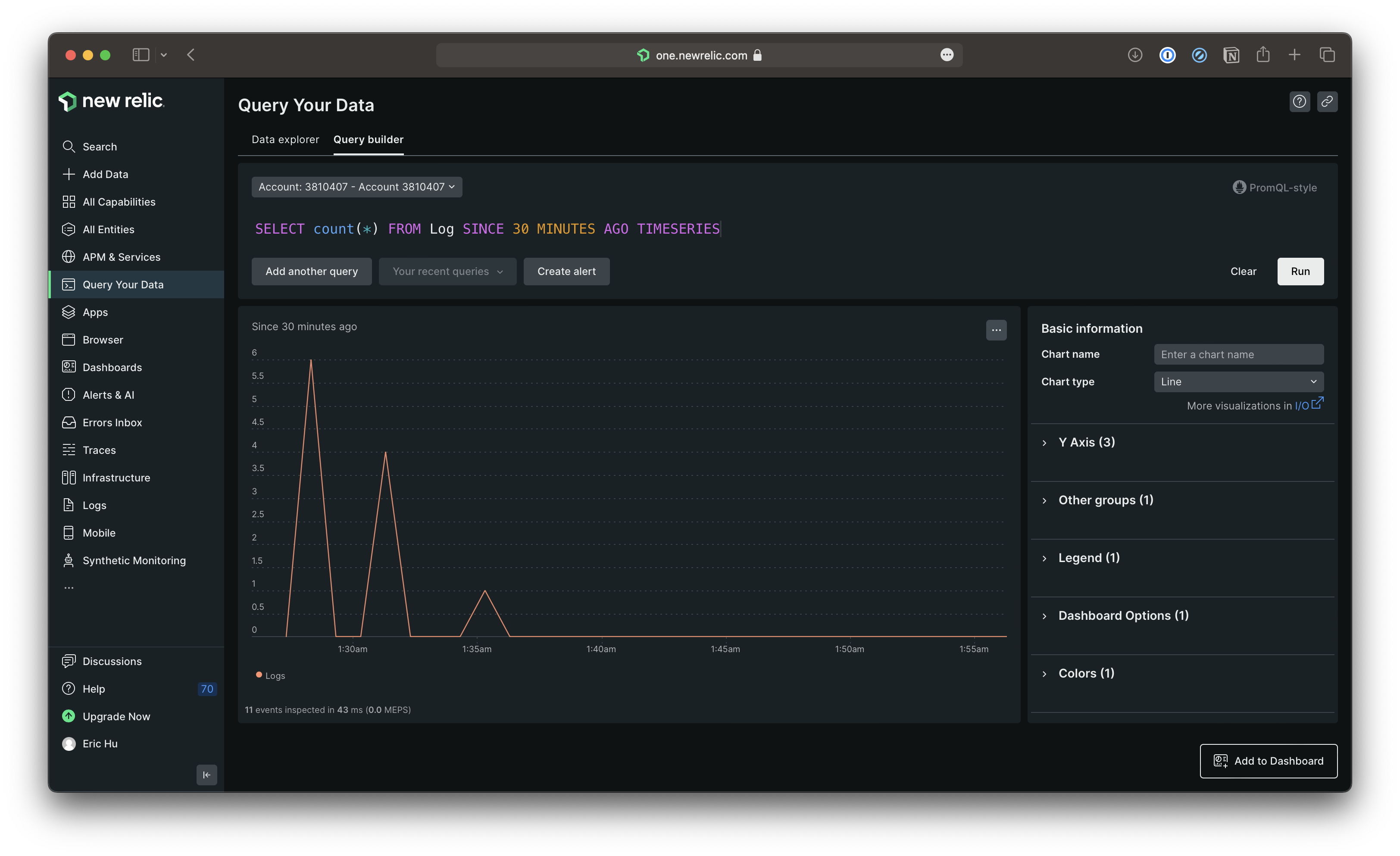 New Relic search