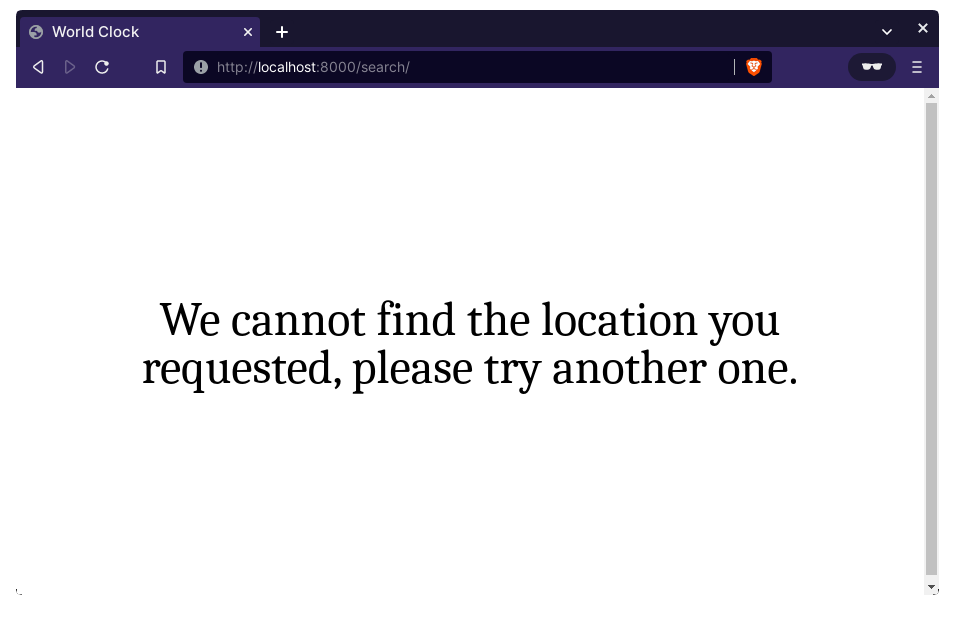 Search Not Successful