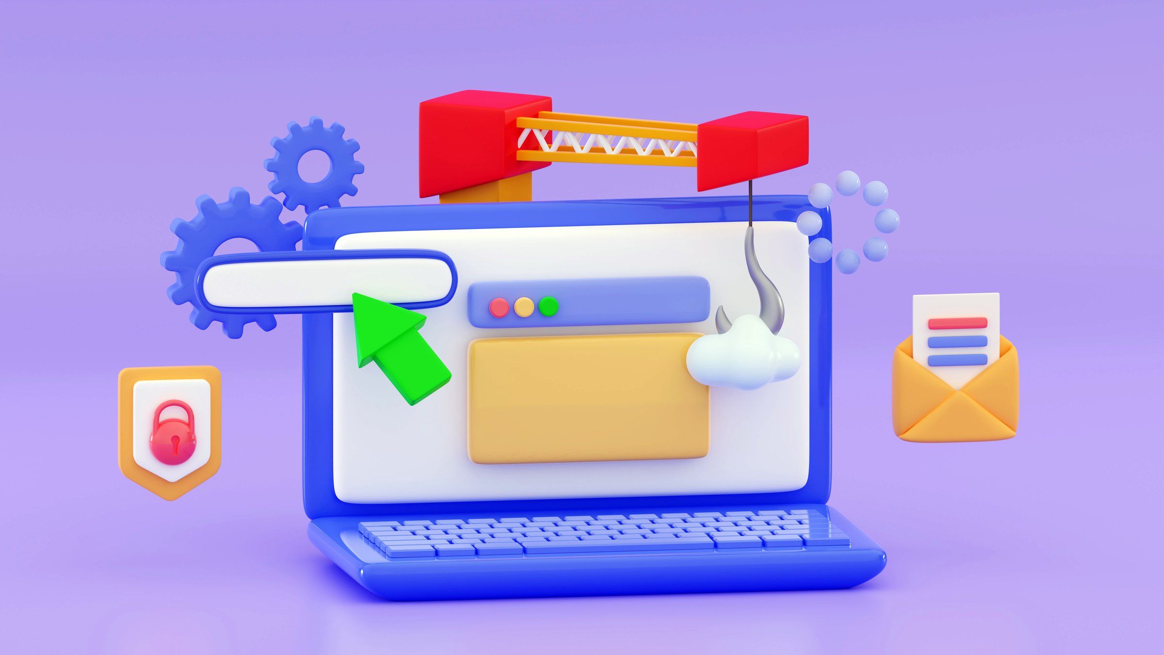 3d System update Upgrading concept Progress bar Website loading optimization Page speed and SEO New version business software Installing update or Loading process Minimal 3D rendering illustration