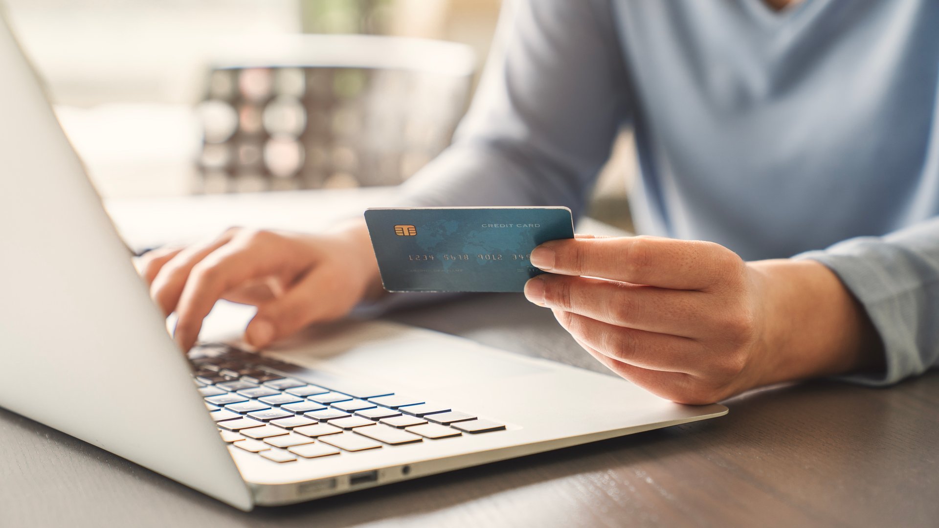 Online shopping with credit card