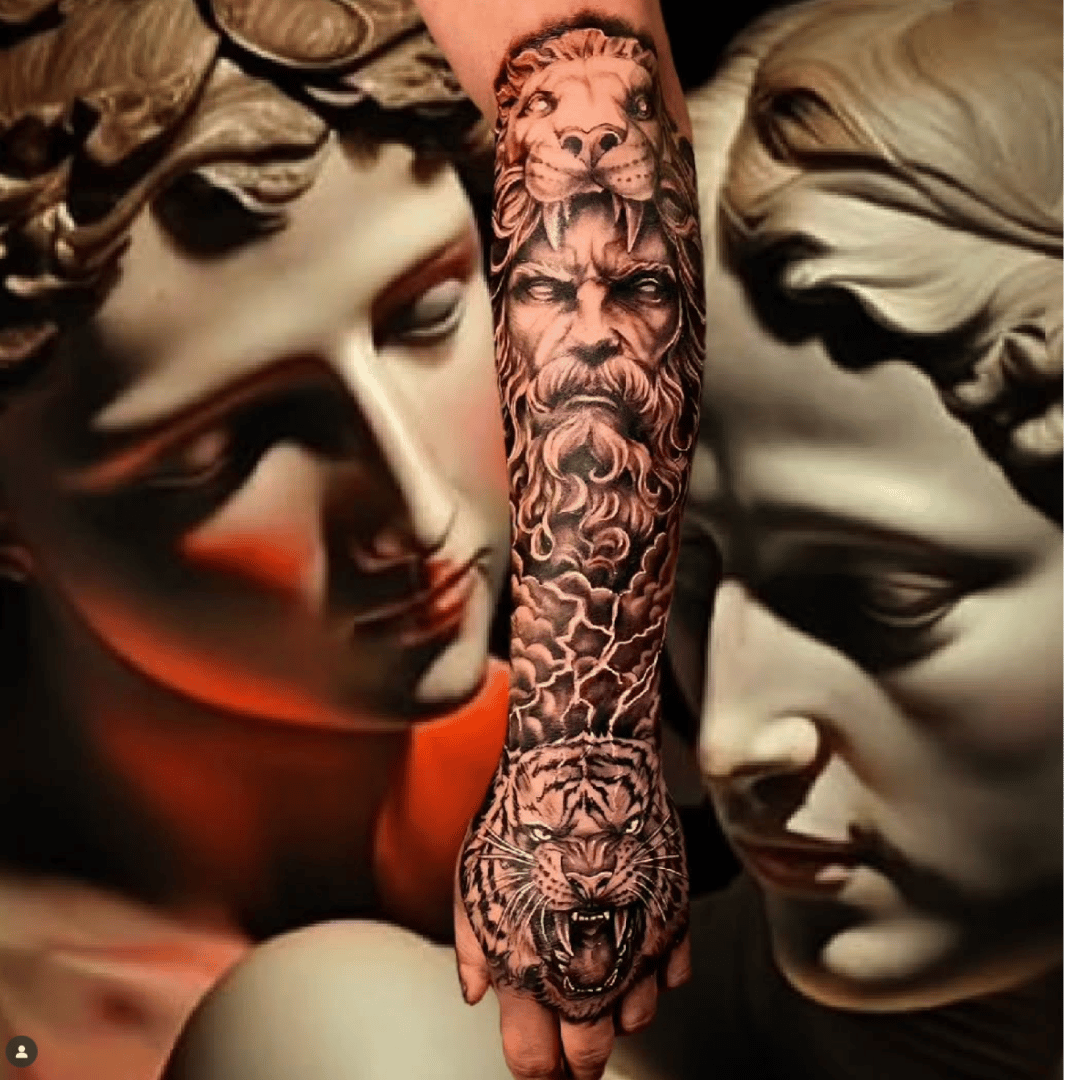 Professional tattoo artwork displayed in gallery