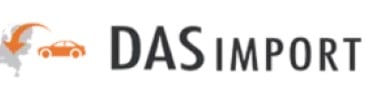 DAS Import logo with an orange car and an arrow pointing towards a map of the United States.