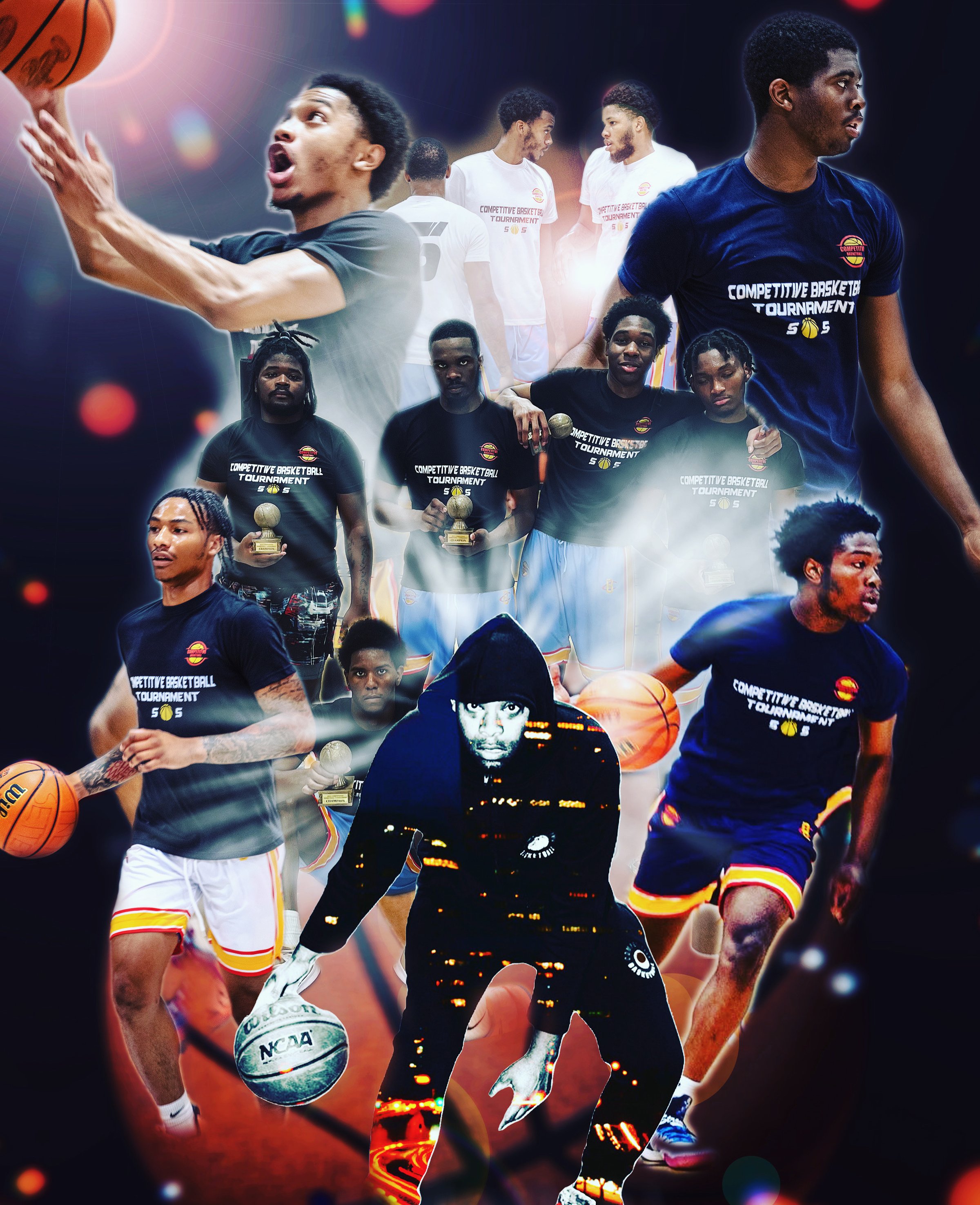 Competitive Basketball Action