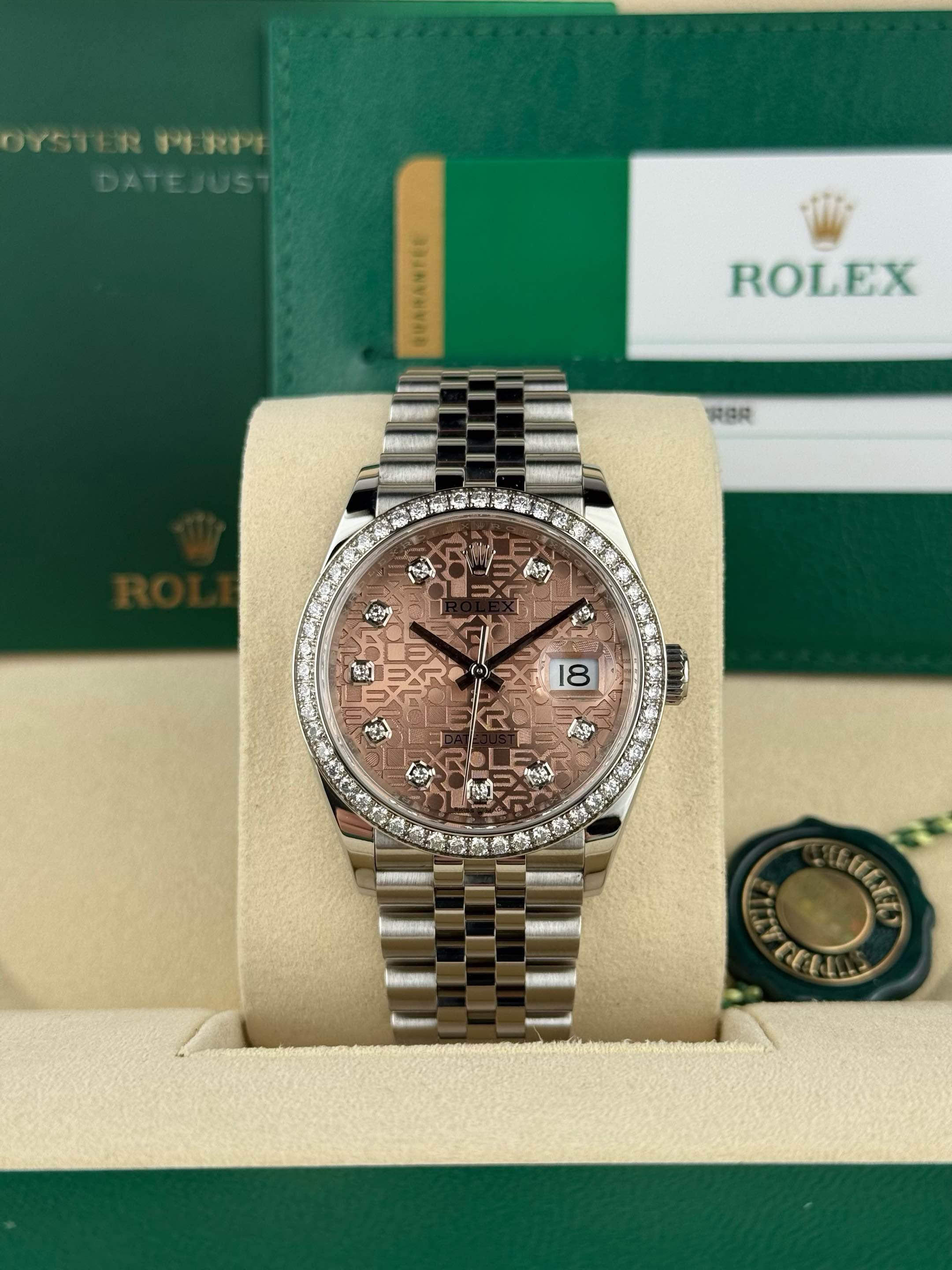 Rolex Datejust 36mm Pink Diamond Motif