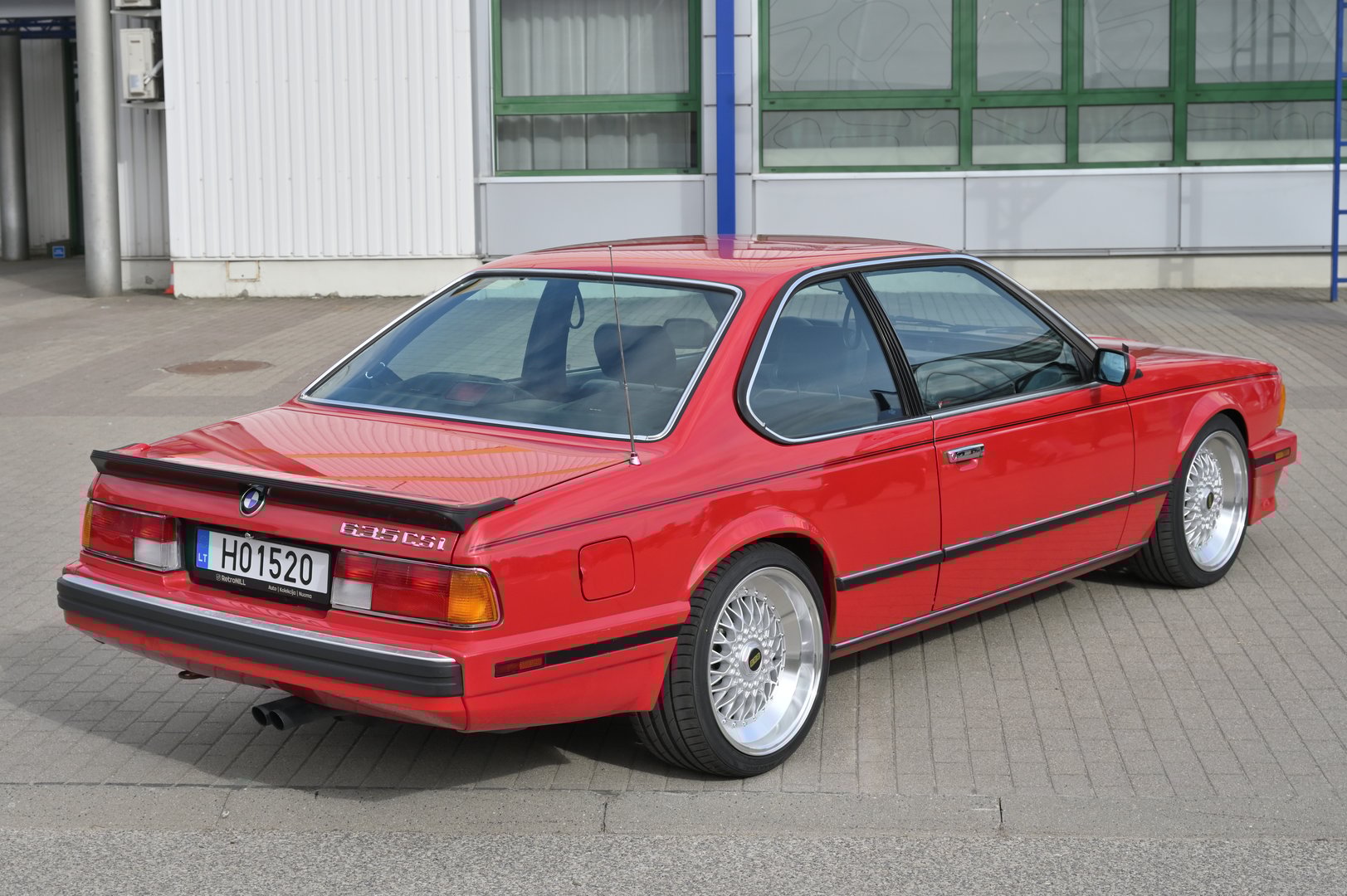 Vilnius, Lithuania - April 04, 2025: vintage BMW car at street in Vilnius Lithuania.
