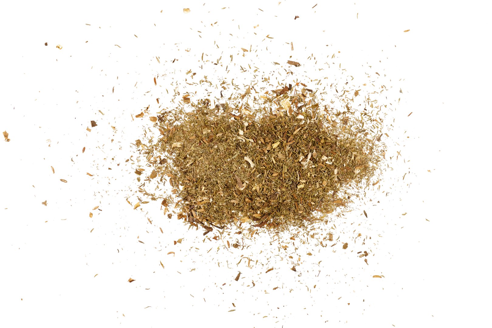 pile of tea mix isolated