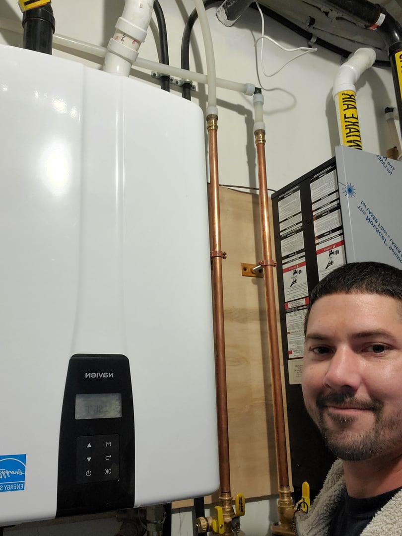 Professional water heater installation completed by Hot Water Heroes