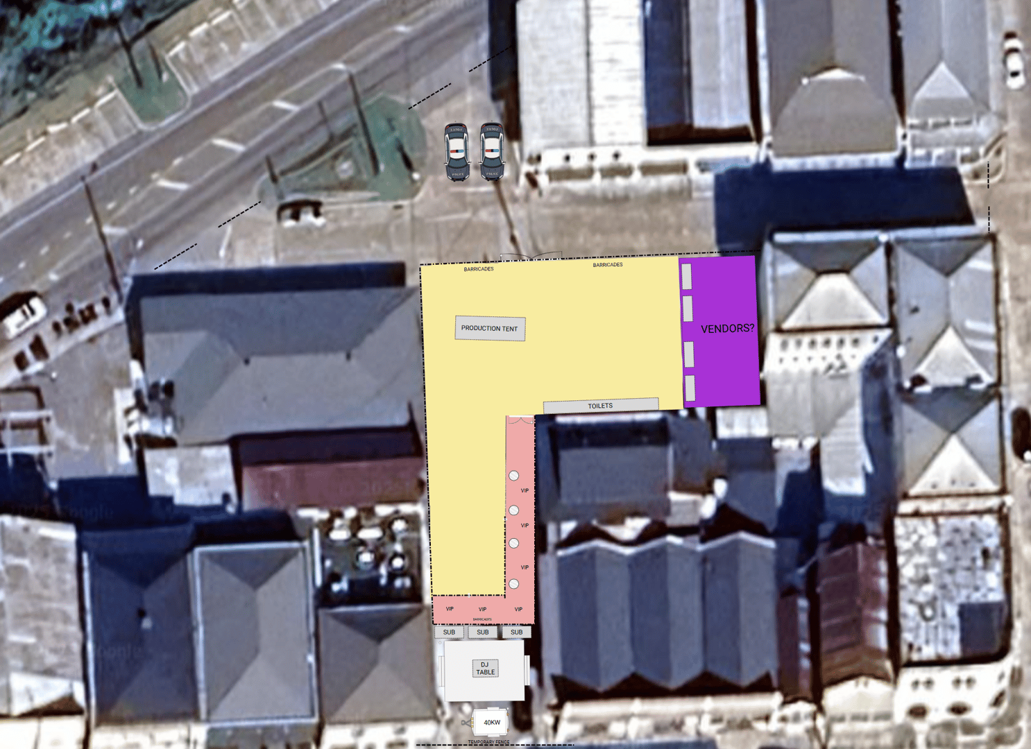 Professional site planning layout screenshot