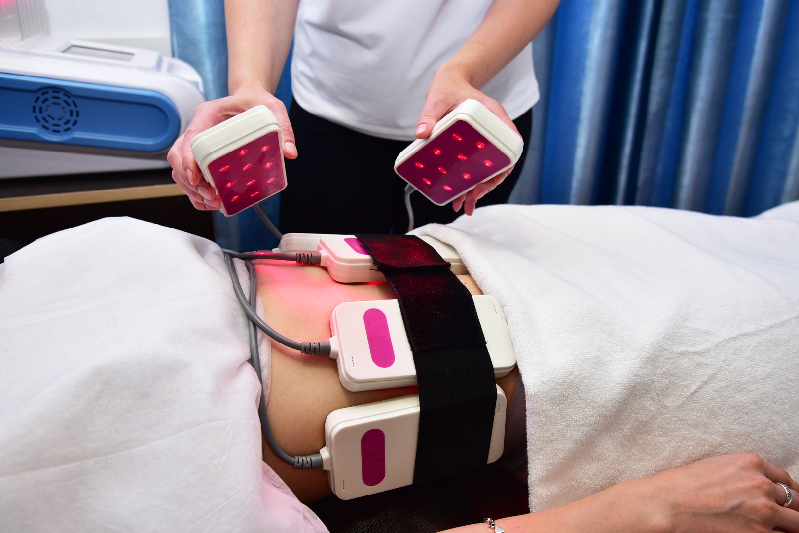 lipo laser. Hardware cosmetology. Body care. Non surgical body sculpting. body contouring treatment, anti-cellulite and anti-fat therapy in beauty salon.