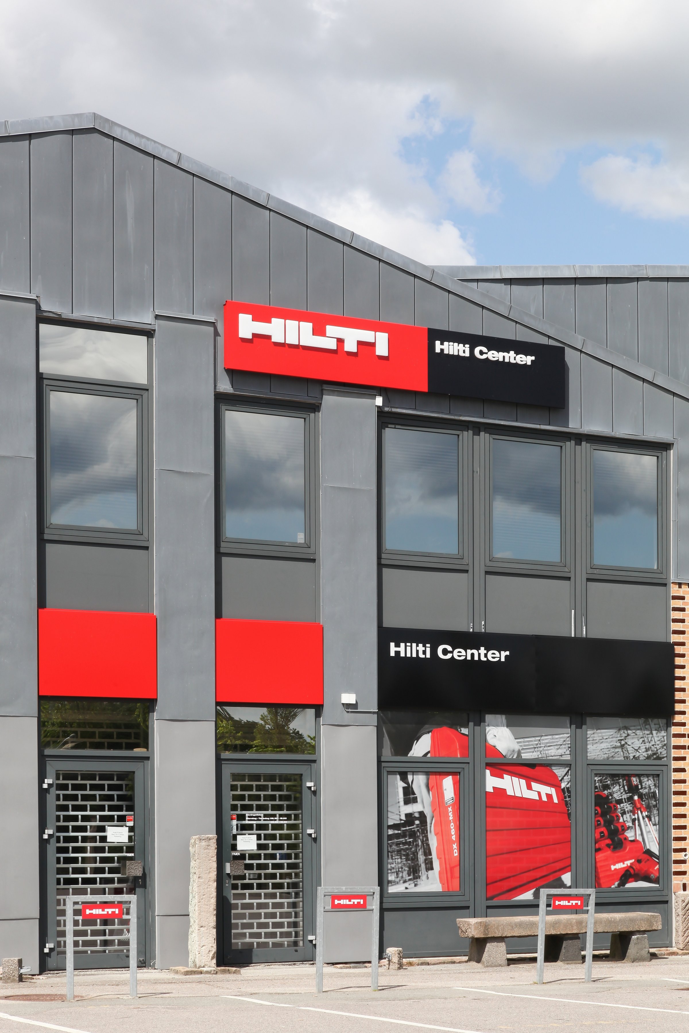 Aarhus, Denmark - May 16, 2016: Hilti store. Hilti is a Liechtenstein based company that develops, manufactures, and markets products for the construction, building maintenance, and mining industries