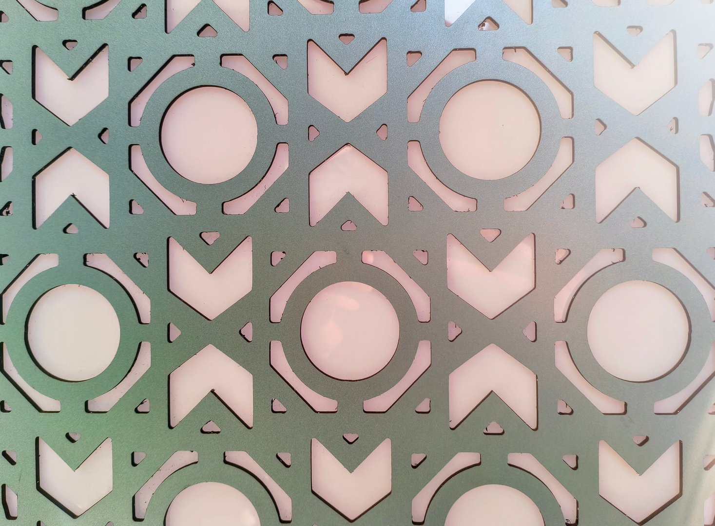 Geometric Laser Cut Metal Panel