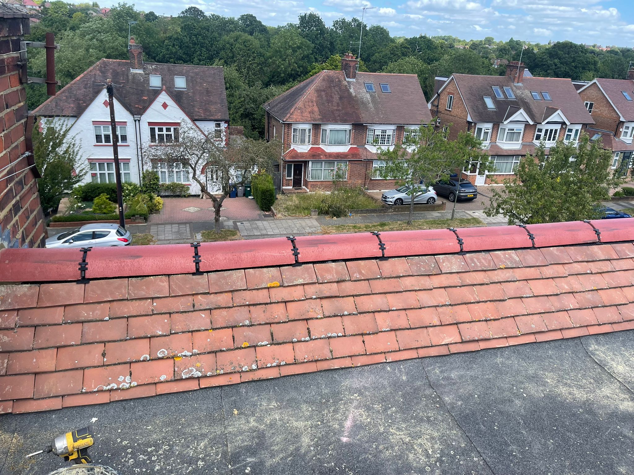 After roofing work