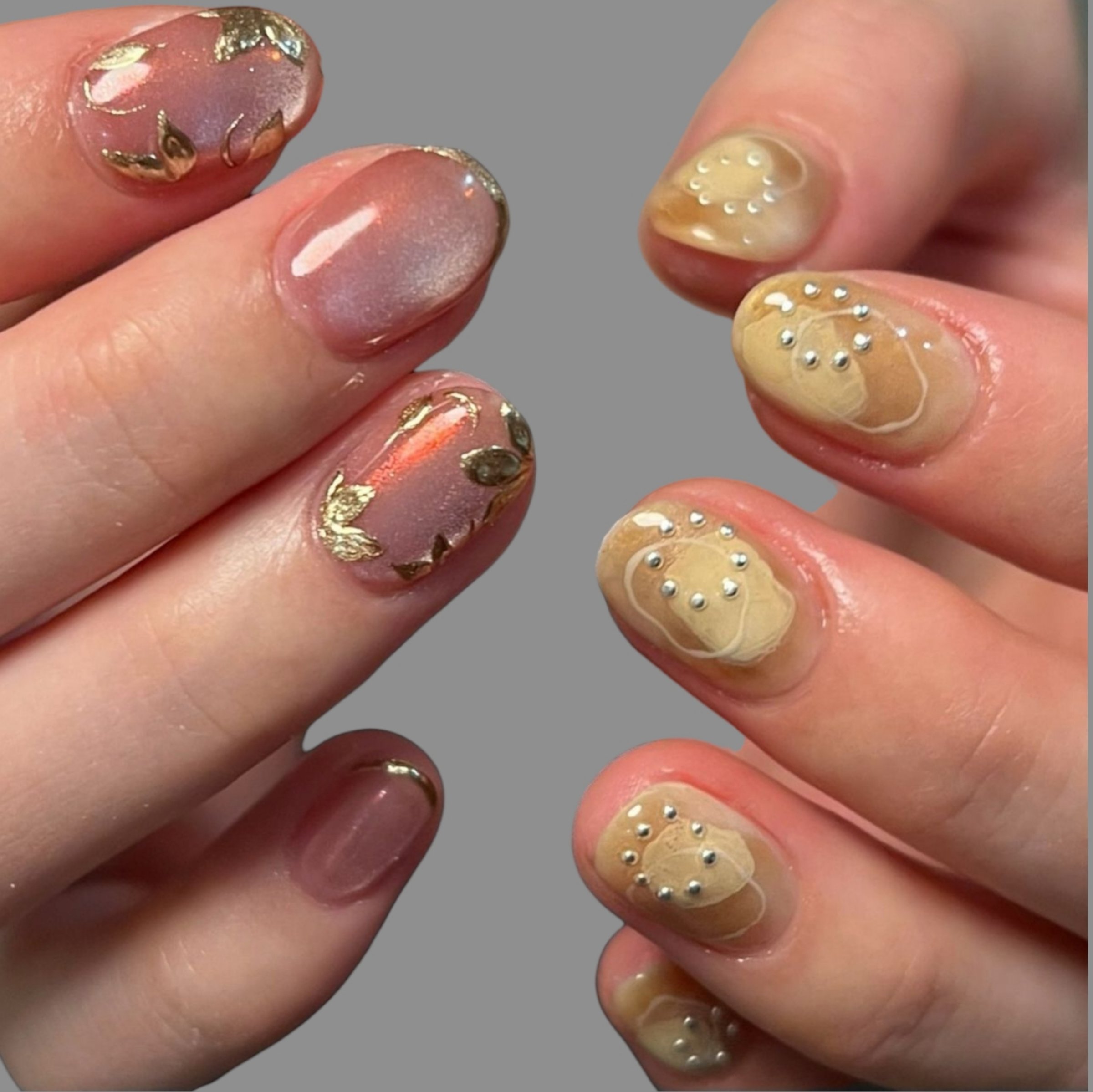 The delicate harmony between texture, shine, and color makes every detail a masterpiece of beauty — from the soft nude shades that embody natural grace, to the bold, vibrant hues that express power, glamour, and individuality. These nails are not just accessories; they are a symbol of style, confidence, and the timeless allure of feminine perfection.Designed for the modern girl who loves expressing herself through color and creativity, this stunning nail collection transforms every touch into a statement of luxury. Whether captured in a salon light, on a vanity table beside your favorite polish, or in a fashion photo shoot, it tells one story — that beauty is in the details, and elegance lives at your fingertips