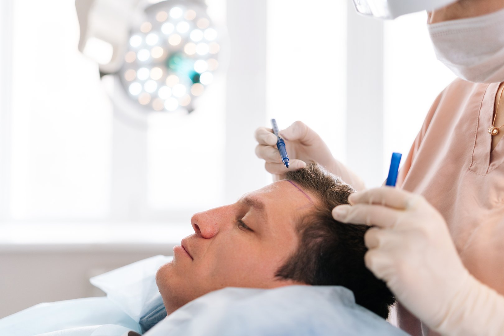 Professional hair transplantation medical procedure