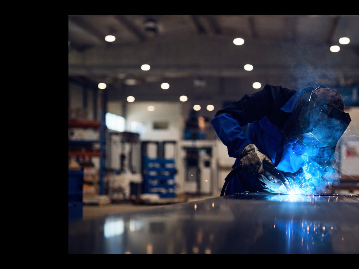 Welder at work
