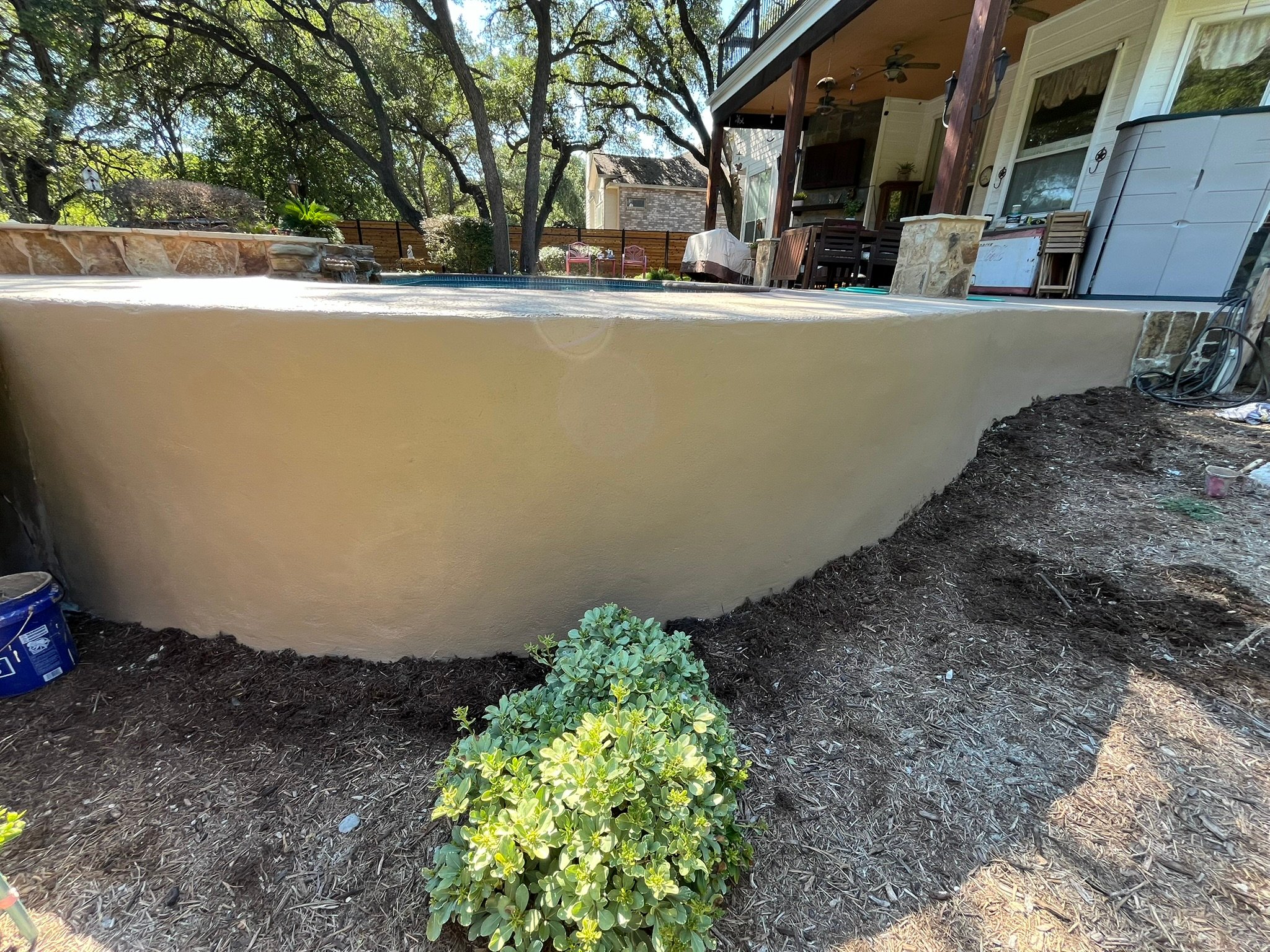 After: Completed pool area renovation project - hover to see before