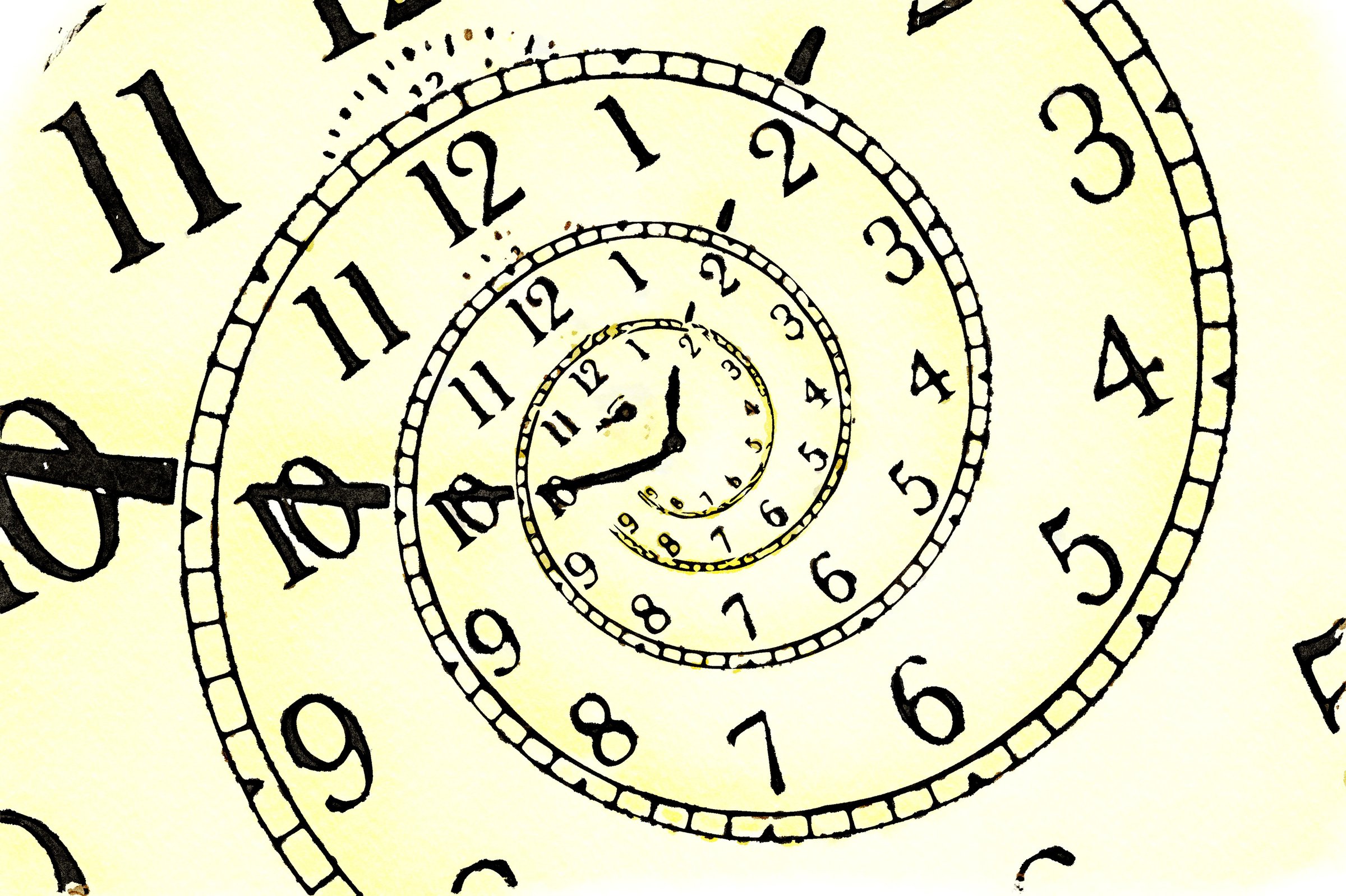 Creative image - hypnotic clock background. Concept of hypnosis, subconscious, suggestion.