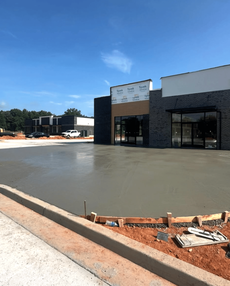 Dunkin Donuts commercial concrete patio in Duluth, GA