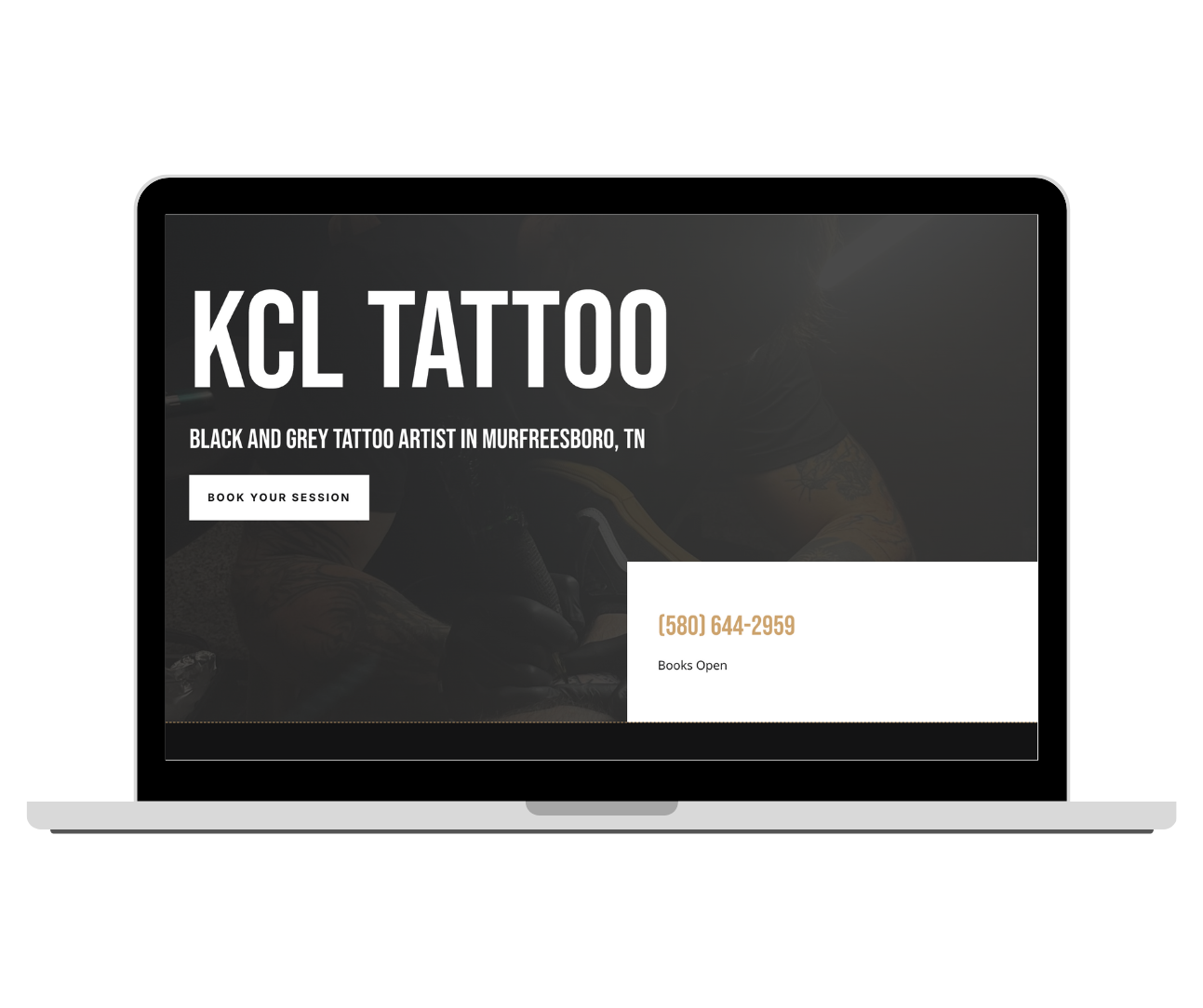 KCL Tattoo website portfolio
