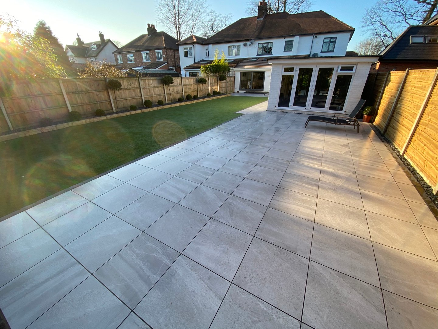 Porcelain Patio & Artificial Grass Completed by Taurus Facilities