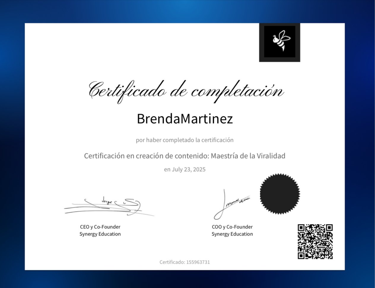 Certificación de desarrollo académico