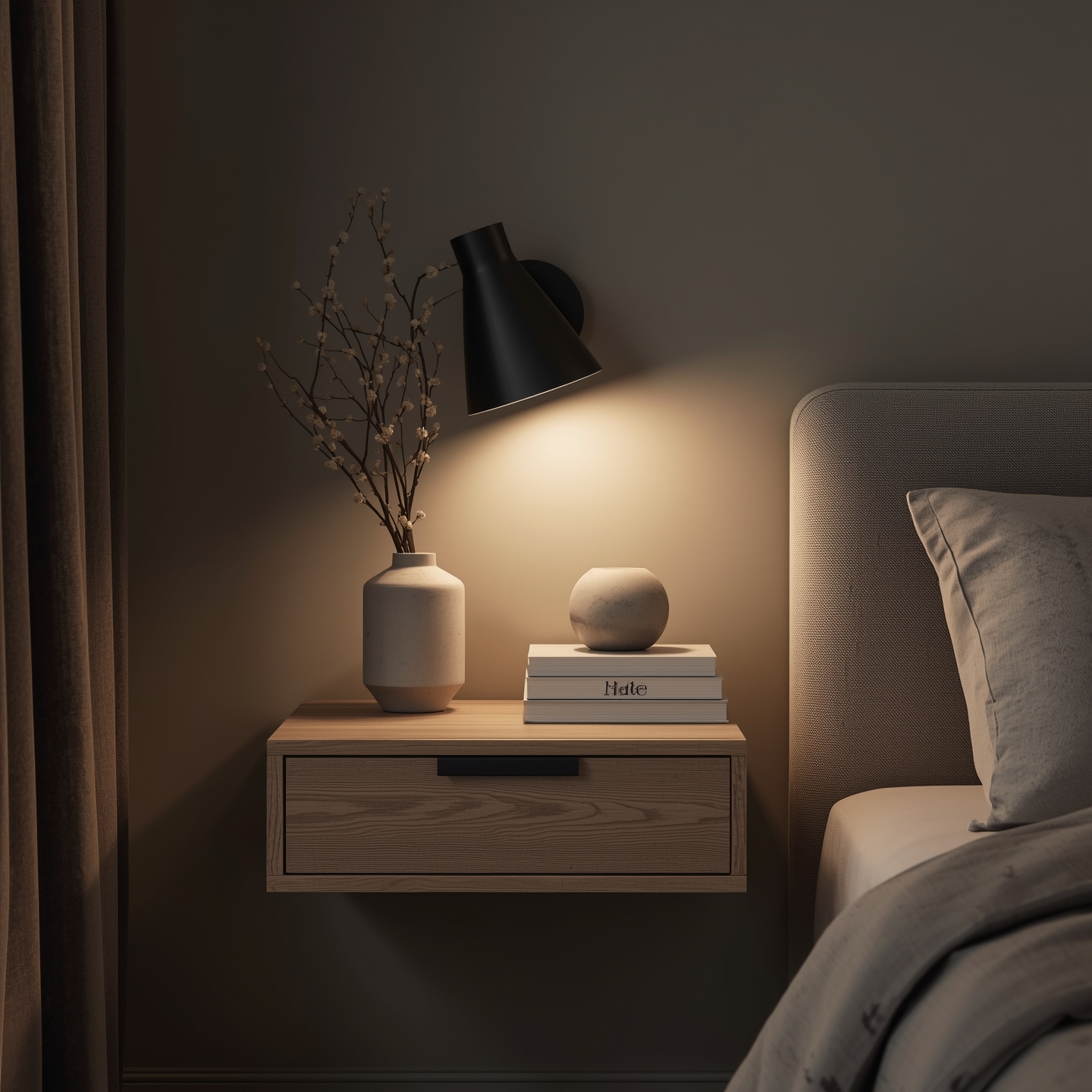 Vegglampe Jordan Mini sort