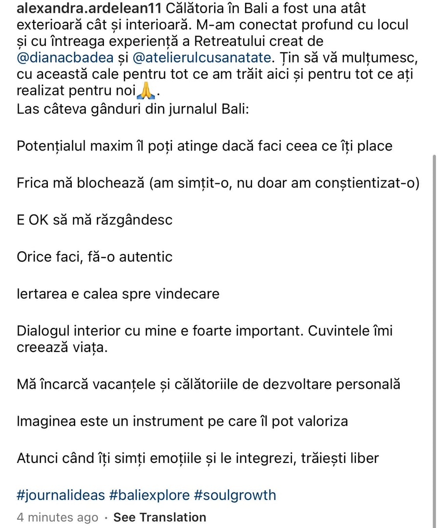 Testimonial participant retreat