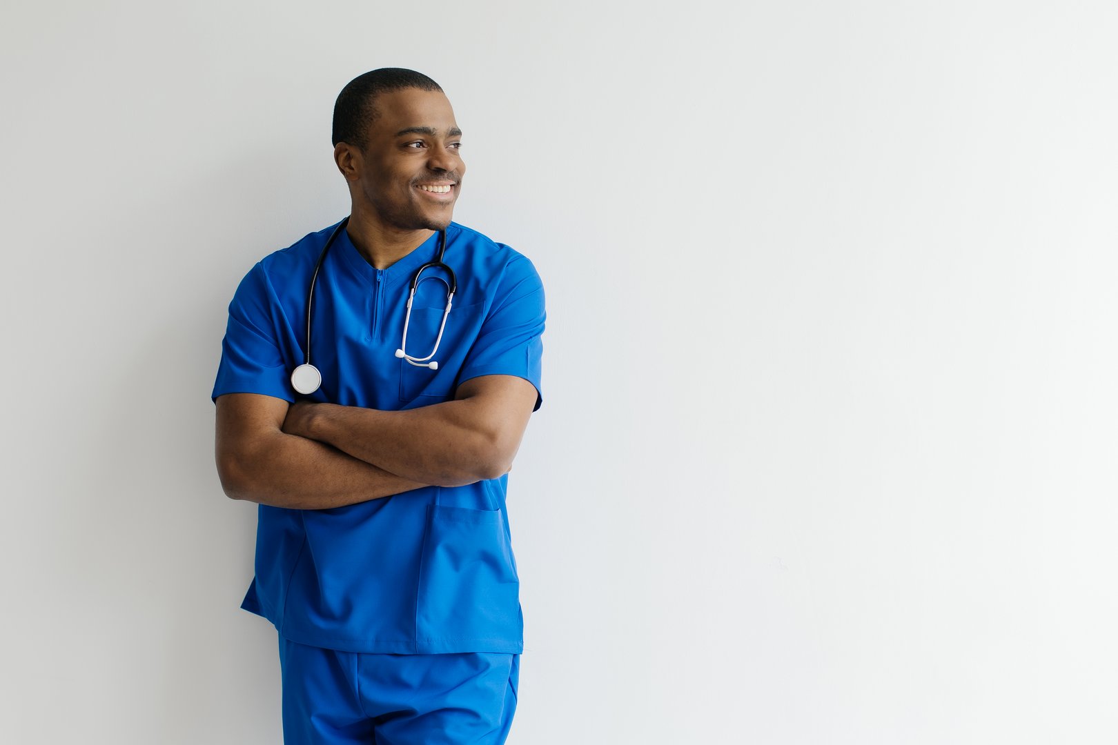 Smiling Young Black Male Doctor