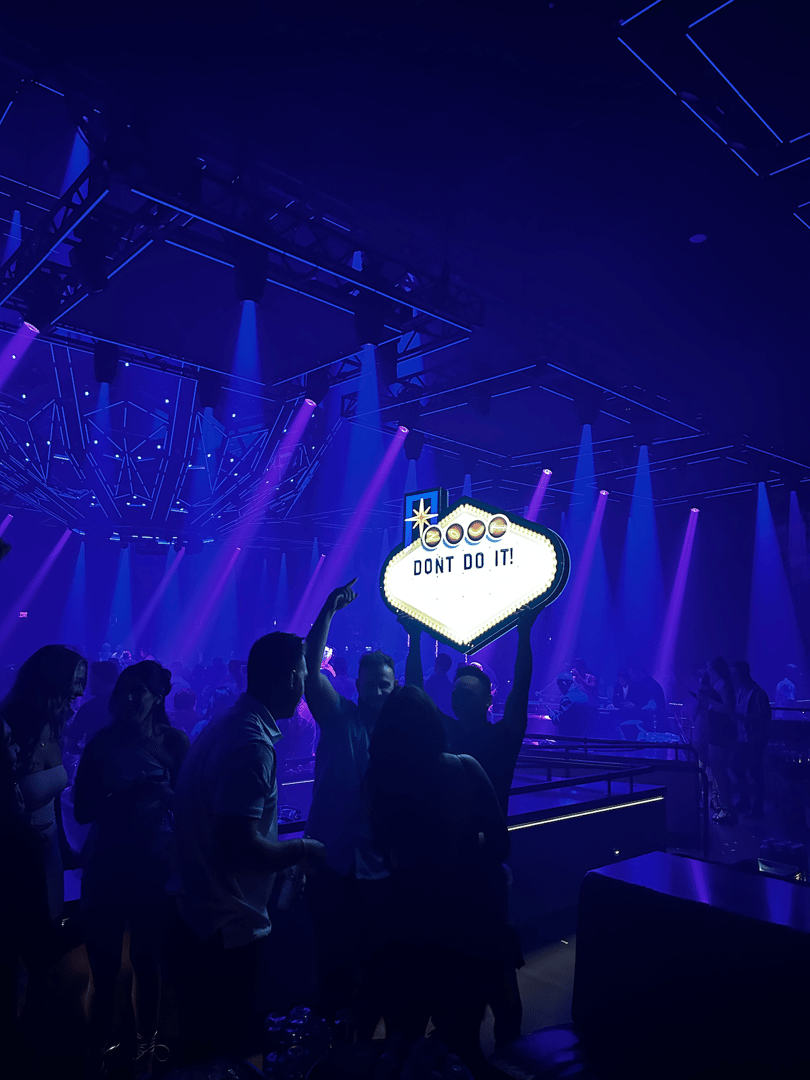 Vegas nightclub VIP table